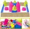 Summer Sand Toys Sensory Bin - Play Sand Kit with Construction Set Toy Truck and 4lbs Magical Sand, Pretend Play Beach Sensory Toy Sandbox, Kids Gifts for Girls and Boys